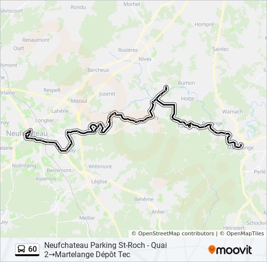 60 bus Line Map