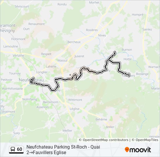 60 bus Line Map