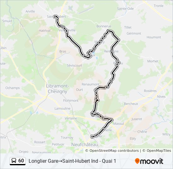 60 bus Line Map