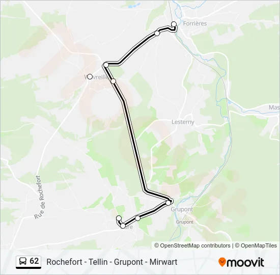 62 Bus Line Map