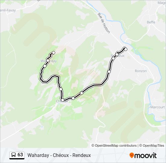 63 bus Line Map