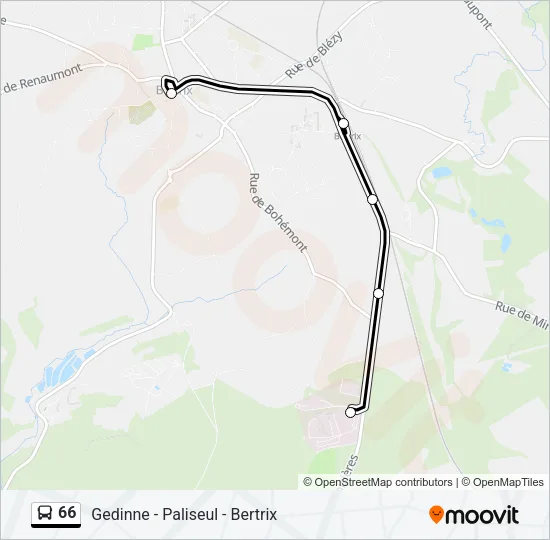 66 Bus Line Map