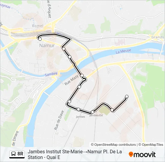 8R Bus Line Map