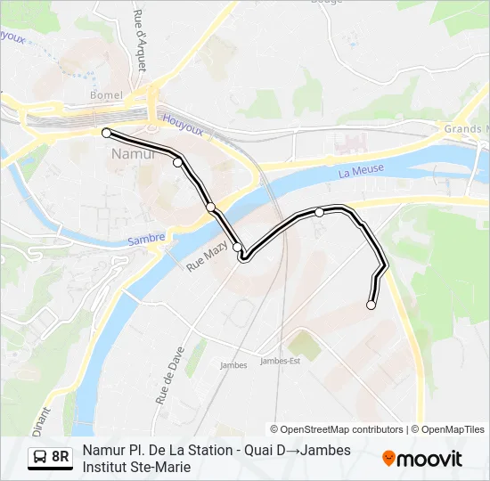 8R Bus Line Map