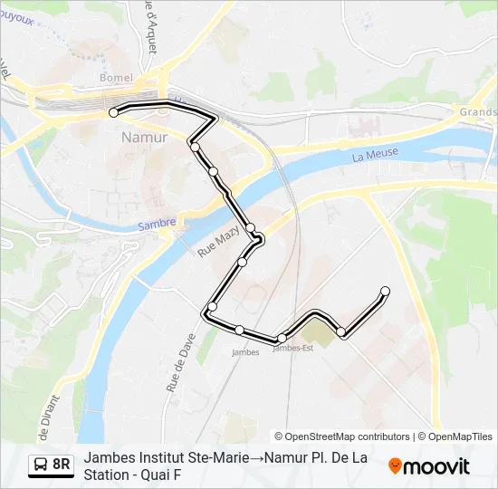 8R Bus Line Map