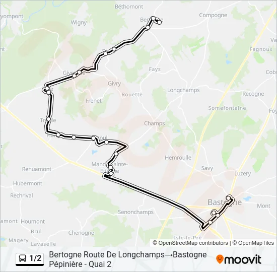1/2 Bus Line Map