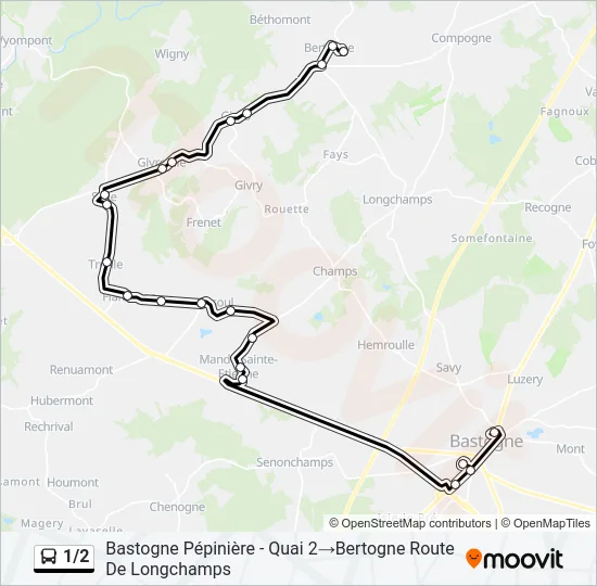 1/2 Bus Line Map