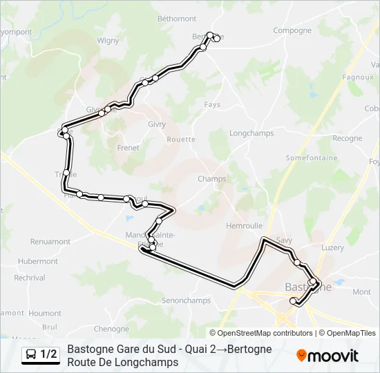 1/2 Bus Line Map