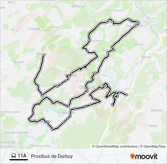 11A Bus Line Map