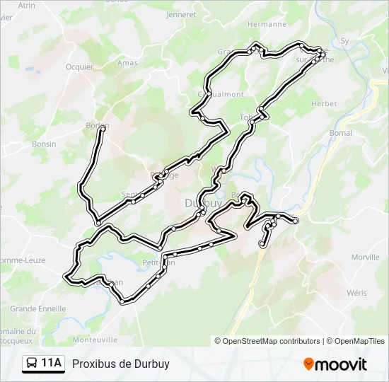 11A Bus Line Map