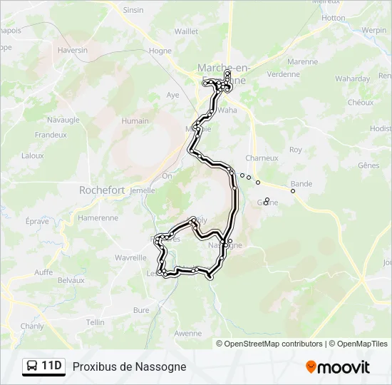 11D Bus Line Map