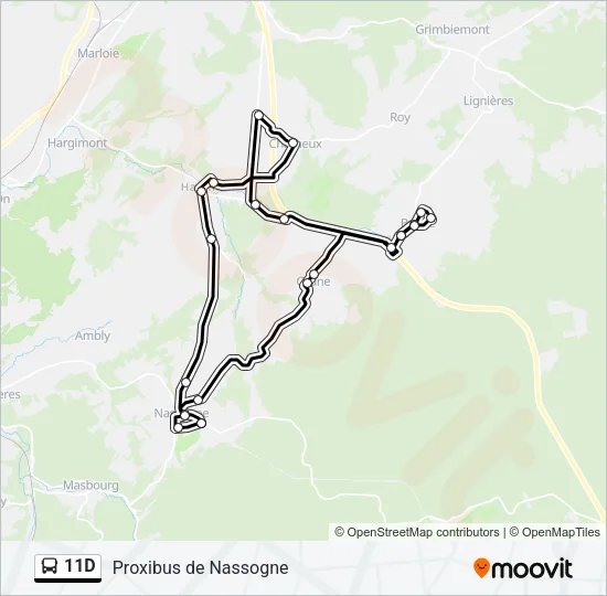 11D Bus Line Map