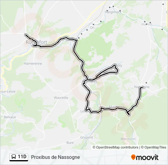 11D Bus Line Map