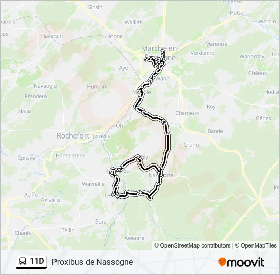 11D Bus Line Map