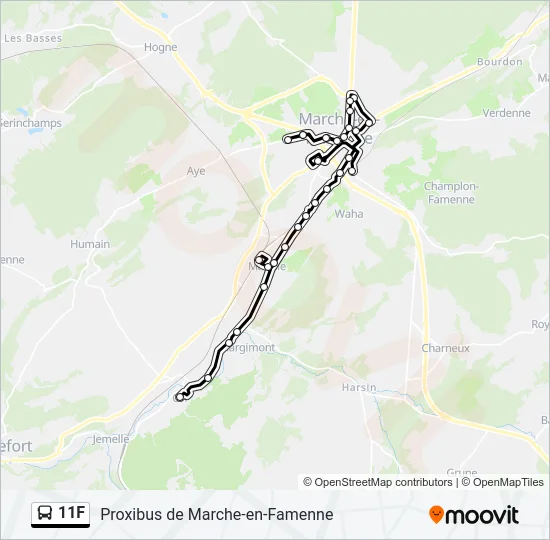 11F Bus Line Map