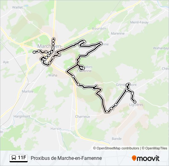 11F bus Line Map