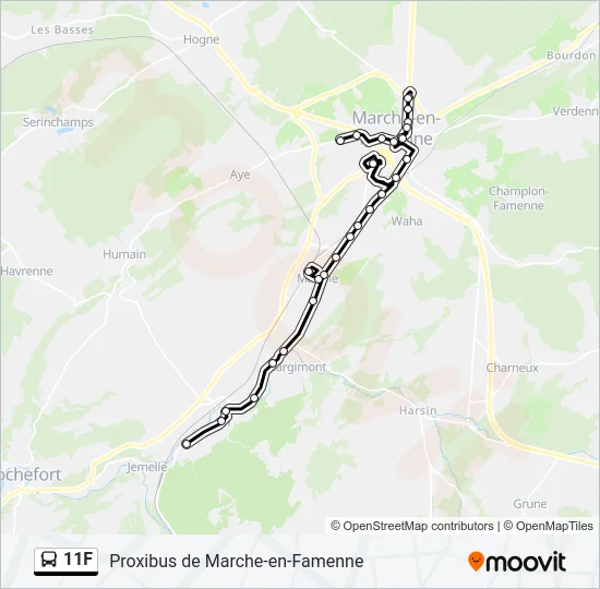 11F Bus Line Map
