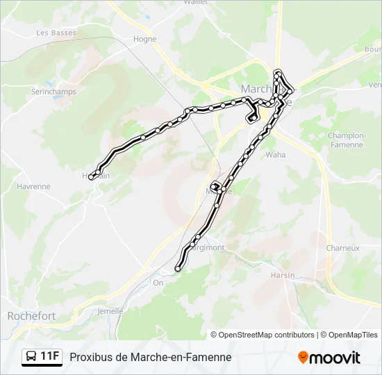 11F Bus Line Map