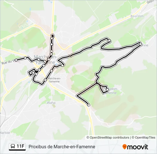 11F Bus Line Map