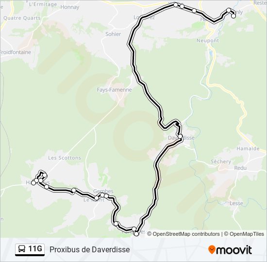 11G bus Line Map