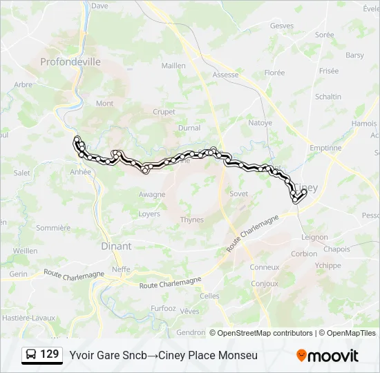 129 Bus Line Map