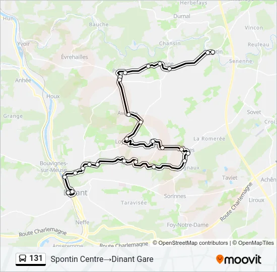 131 Bus Line Map