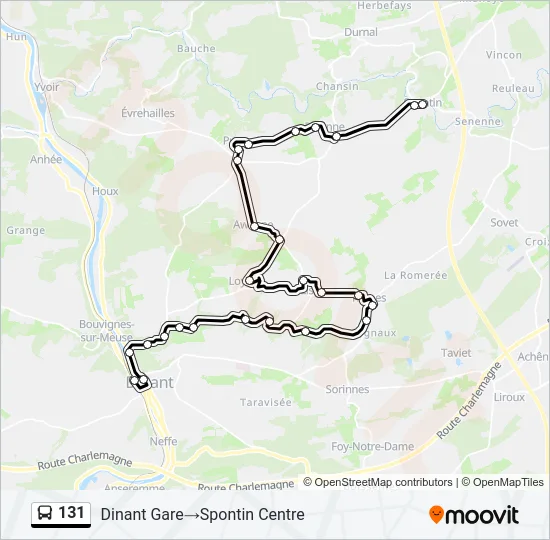 131 Bus Line Map