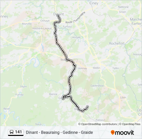 141 Bus Line Map