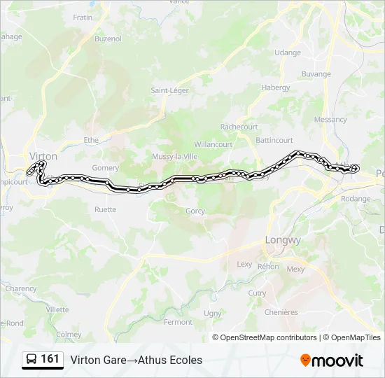 161 Bus Line Map