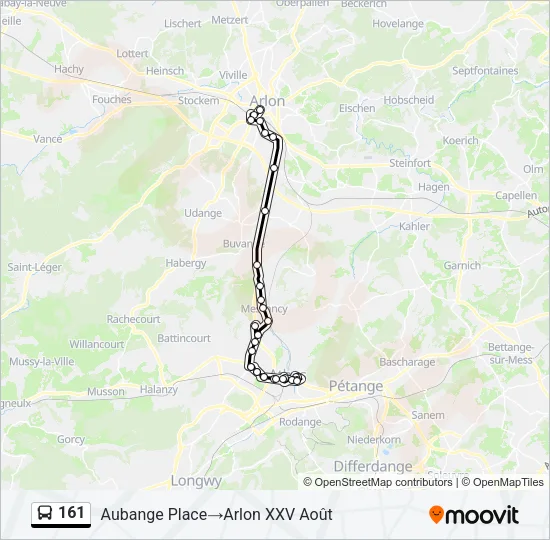 161 Bus Line Map