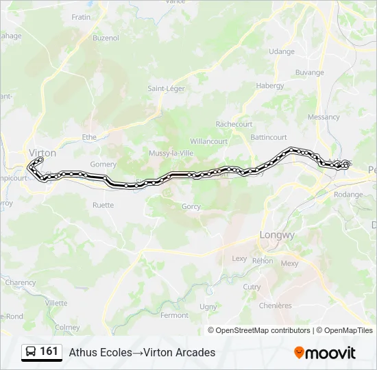 161 Bus Line Map