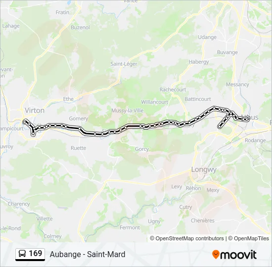 169 Bus Line Map