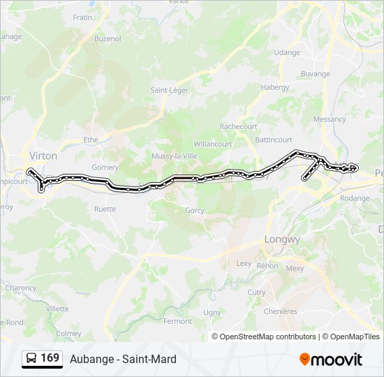 169 bus Line Map