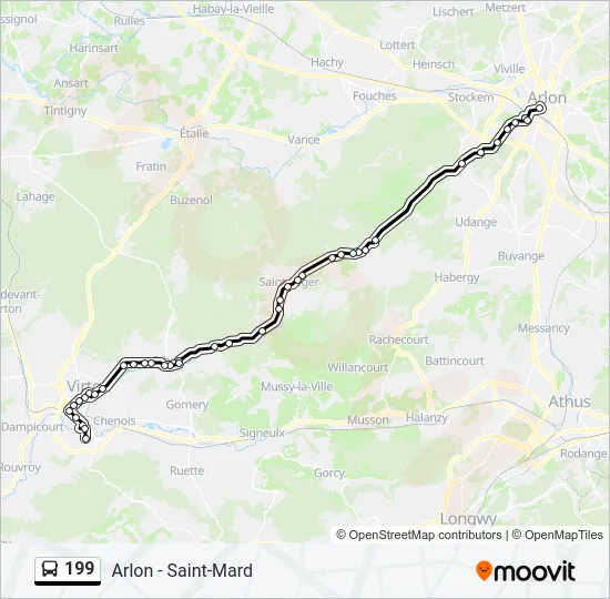 199 Bus Line Map