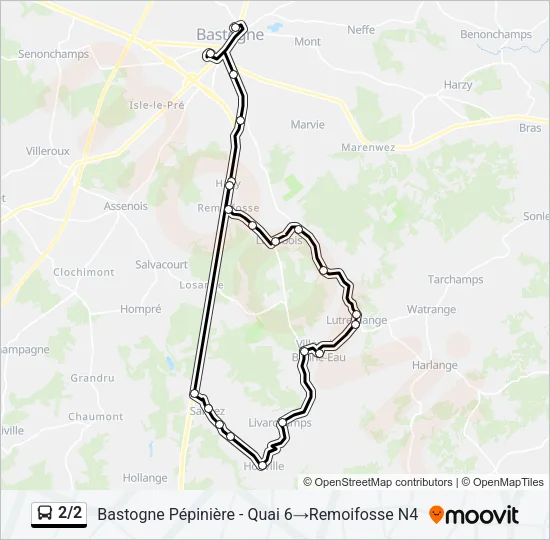 2/2 Bus Line Map