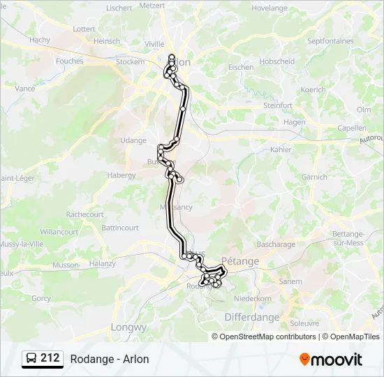 212 Bus Line Map