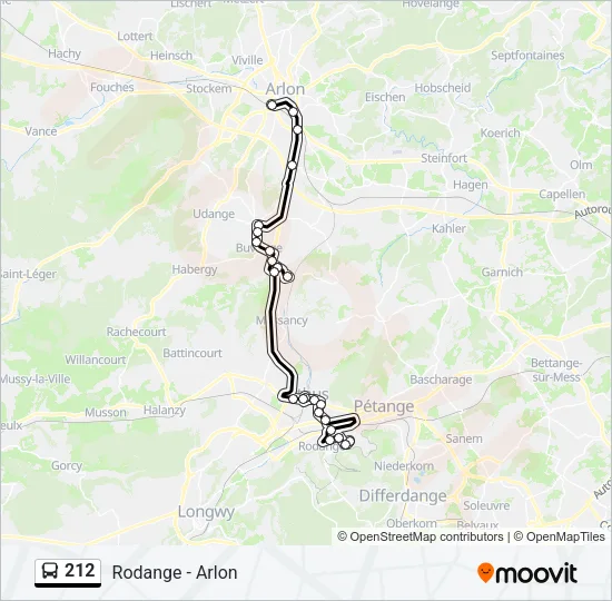 212 Bus Line Map
