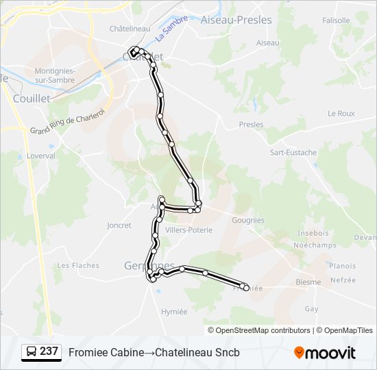 237 bus Line Map