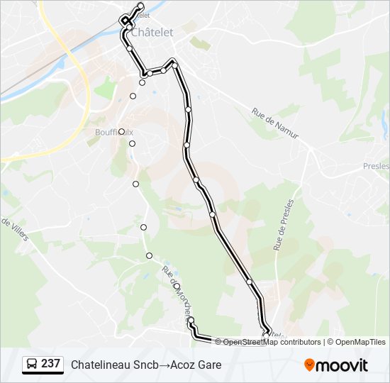 Plan de la ligne 237 de bus