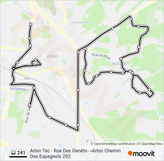 241 Bus Line Map
