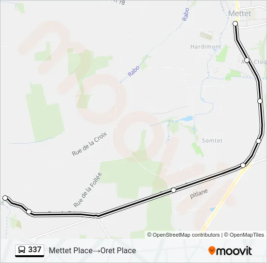 337 Bus Line Map