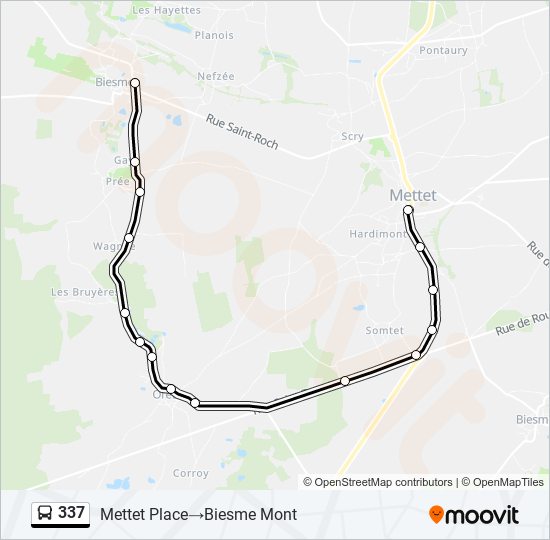 337 bus Line Map