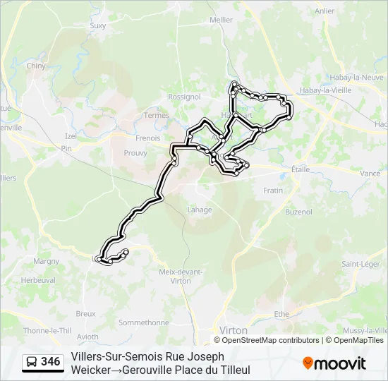 346 Bus Line Map