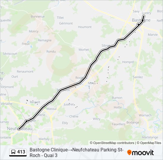 413 bus Line Map