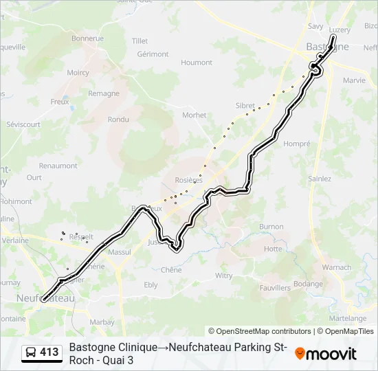 413 Bus Line Map