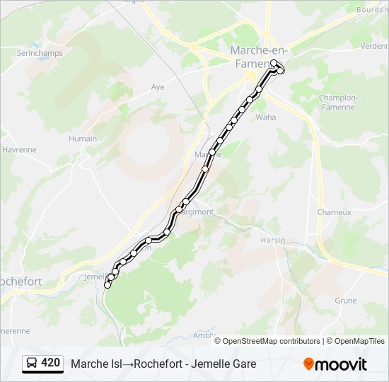 420 bus Line Map