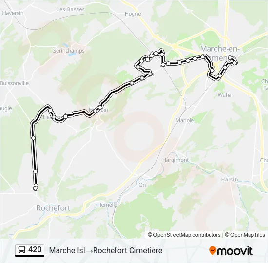 420 Bus Line Map