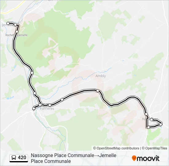 420 Bus Line Map
