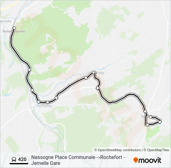 420 Bus Line Map