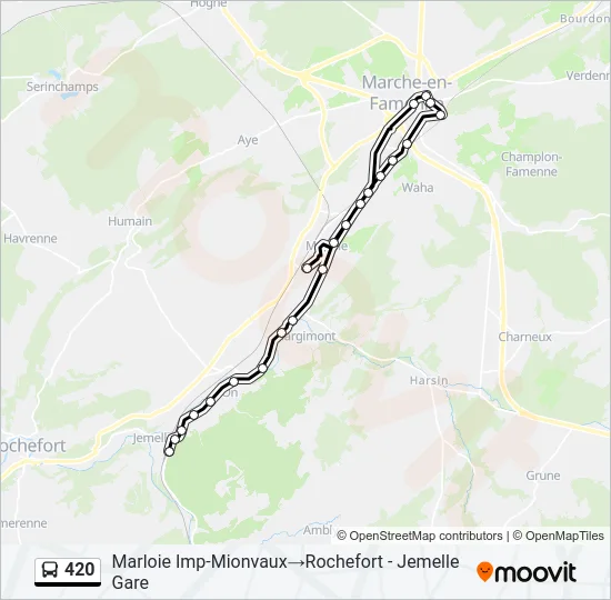 420 Bus Line Map